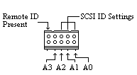 Quantum DLT7000 SCSI ID set.